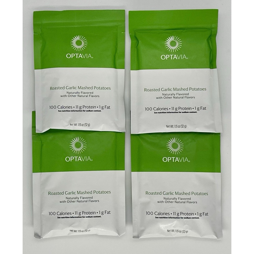 OPTAVIA Fuelings Roasted Garlic Mashed Potatoes 4 Packets Best By 03/11/2027 NEW
